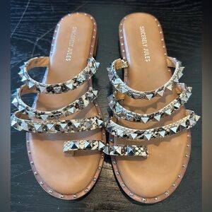 Sincerely Jules Studded Strap Sandal